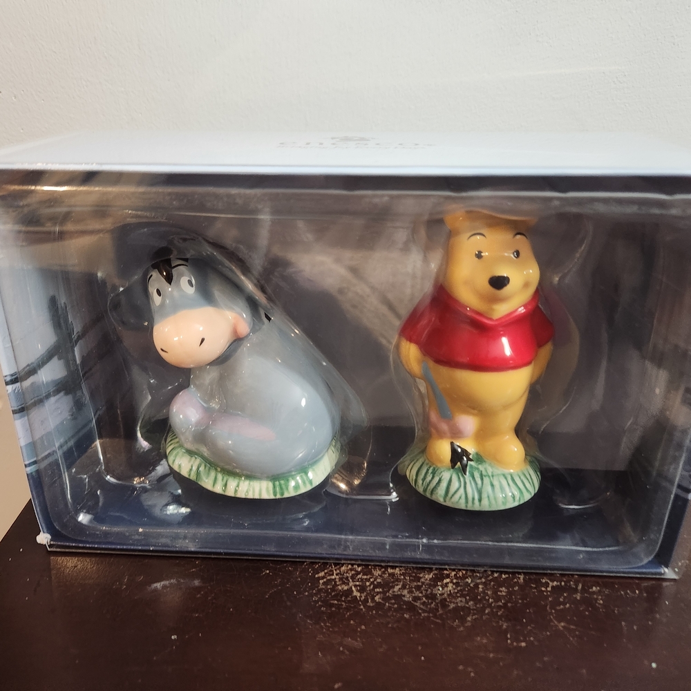Winnie The Pooh And Eeyore Salt And Pepper Shakers.